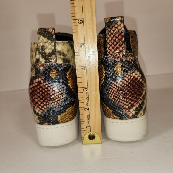 BAMBOO Rise-01 High Top Wedge Platform Sneaker Womens 7 Multi Camo Snakeprint - Picture 6 of 10